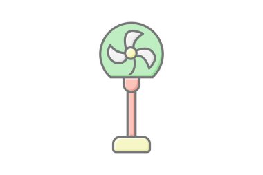 Fan, vektör, piksel mükemmel, illüstratör dosyası