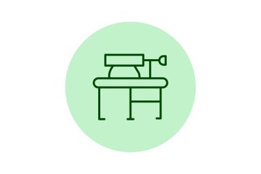 Çalışma tezgahı, vektör, piksel mükemmel, illüstratör dosyası