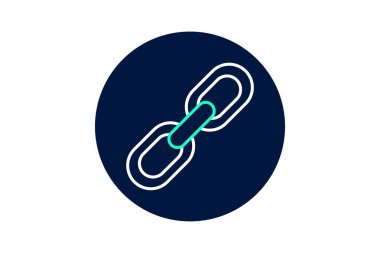 Zincir, vektör, piksel mükemmel, illüstratör dosyası