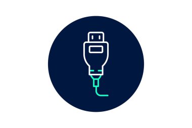 Kablo, vektör, piksel mükemmel, çizer dosyası