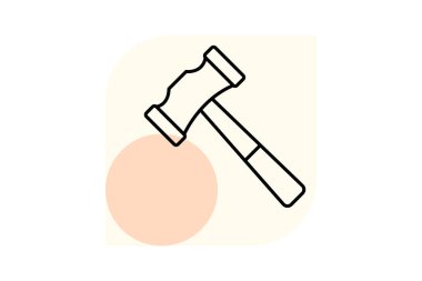 Çekiç, vektör, piksel mükemmel, çizer dosyası