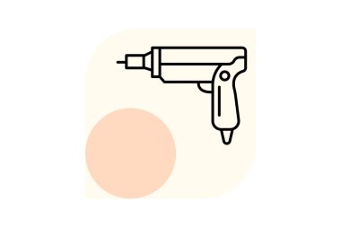 Çivi tabancası, vektör, piksel mükemmel, illüstratör dosyası