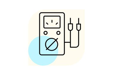 Voltaj ölçer, vektör, piksel mükemmel, illüstratör dosyası