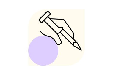 Çivi, vektör, piksel mükemmel, illüstratör dosyası