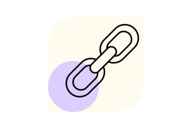 Zincir, vektör, piksel mükemmel, illüstratör dosyası