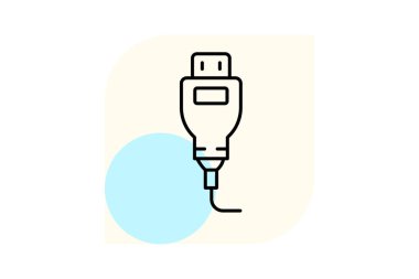 Kablo, vektör, piksel mükemmel, çizer dosyası