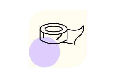 İzolasyon bandı, vektör, piksel mükemmel, illüstratör dosyası