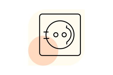 Soket, vektör, piksel mükemmel, çizer dosyası