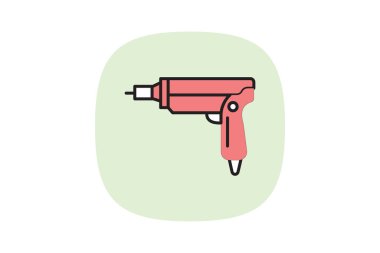 Çivi tabancası, vektör, piksel mükemmel, illüstratör dosyası