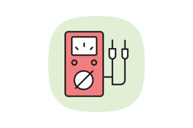 Voltaj ölçer, vektör, piksel mükemmel, illüstratör dosyası