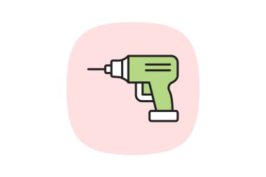 Power Drill, vektör, piksel mükemmel, illüstratör dosyası
