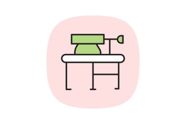 Çalışma tezgahı, vektör, piksel mükemmel, illüstratör dosyası