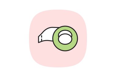 Koli bandı, vektör, piksel mükemmel, illüstratör dosyası