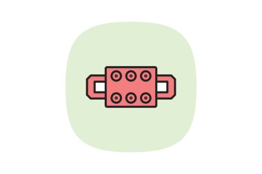 Uçbirim Bloğu, vektör, piksel mükemmel, illüstratör dosyası
