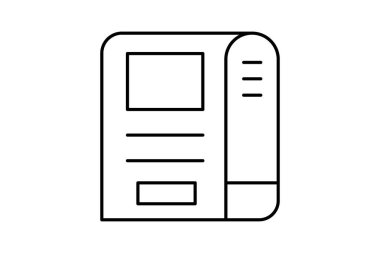 Gazete dağıtıcısı, vektör, piksel mükemmel, illüstratör dosyası