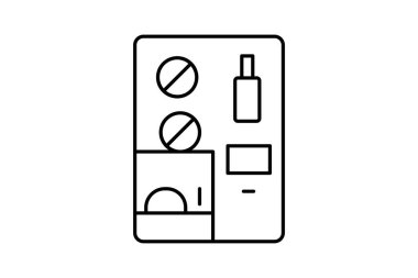 Makyaj Satıcısı, vektör, piksel mükemmel, illüstratör dosyası