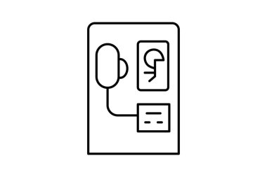 Kulaklık dağıtıcısı, vektör, piksel mükemmel, illüstratör dosyası