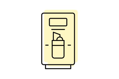 Soda Makinesi, vektör, piksel mükemmel, illüstratör dosyası