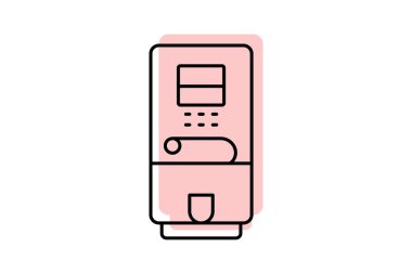 Kahve dağıtıcısı, vektör, piksel mükemmel, illüstratör dosyası