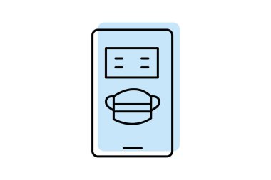 Yüz Maskesi Satış, vektör, piksel mükemmel, illüstratör dosyası