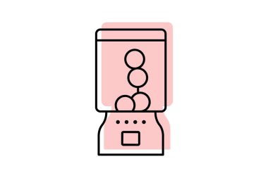 Kapsül Oyuncak Satış, vektör, piksel mükemmel, illüstratör dosyası