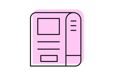 Gazete dağıtıcısı, vektör, piksel mükemmel, illüstratör dosyası