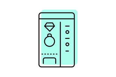 Mücevher dağıtıcısı, vektör, piksel mükemmel, illüstratör dosyası