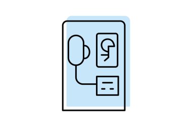 Kulaklık dağıtıcısı, vektör, piksel mükemmel, illüstratör dosyası