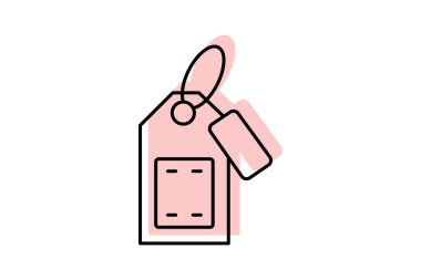 Bagaj Etiketleme, vektör, piksel mükemmel, illüstratör dosyası