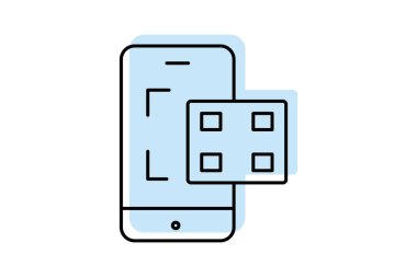 Qr Ödeme Tarayıcı, vektör, piksel mükemmel, illüstratör dosyası