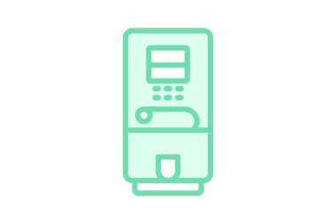 Kahve dağıtıcısı, vektör, piksel mükemmel, illüstratör dosyası