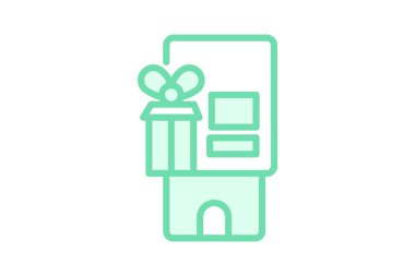 Hediye kartı dağıtıcısı, vektör, piksel mükemmel, illüstratör dosyası