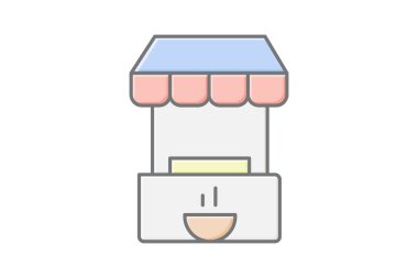 Yiyecek dağıtıcısı, vektör, piksel mükemmel, illüstratör dosyası