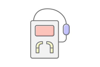 Kulaklık dağıtıcısı, vektör, piksel mükemmel, illüstratör dosyası