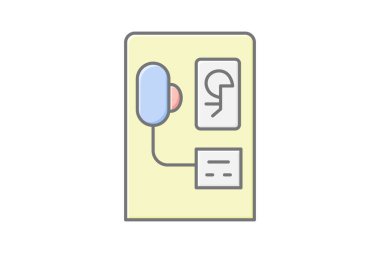 Kulaklık dağıtıcısı, vektör, piksel mükemmel, illüstratör dosyası