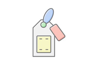 Bagaj Etiketleme, vektör, piksel mükemmel, illüstratör dosyası