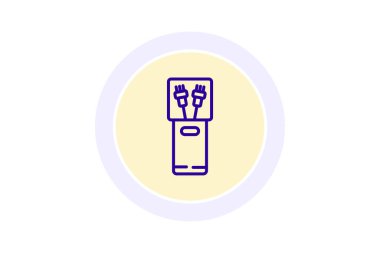 Saç fırçası dağıtıcısı, vektör, piksel mükemmel, illüstratör dosyası