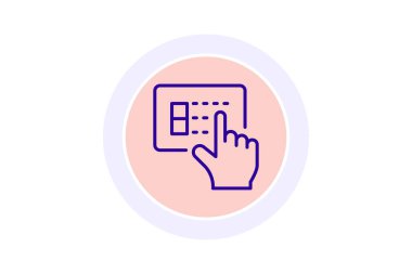 Ekran Paneline dokun, vektör, piksel mükemmel, illüstratör dosyası