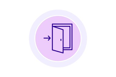 Kapı, vektör, piksel mükemmel, illüstratör dosyasını yeniden yükle