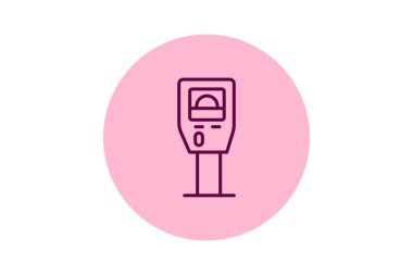 Otopark Biletleri Otomat Otomatı, vektör, piksel mükemmel, illüstratör dosyası