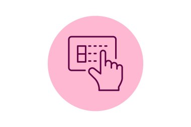 Ekran Paneline dokun, vektör, piksel mükemmel, illüstratör dosyası