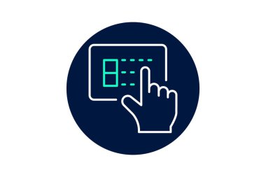 Ekran Paneline dokun, vektör, piksel mükemmel, illüstratör dosyası