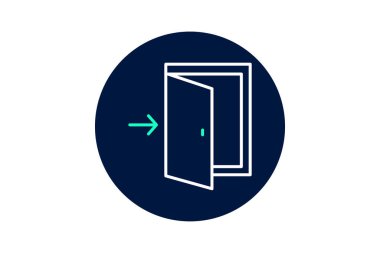 Kapı, vektör, piksel mükemmel, illüstratör dosyasını yeniden yükle