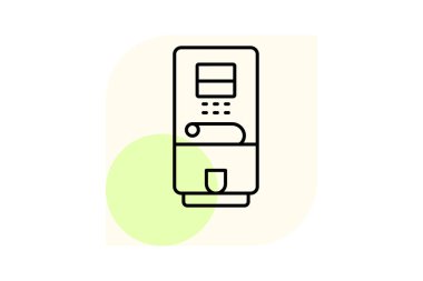 Kahve dağıtıcısı, vektör, piksel mükemmel, illüstratör dosyası