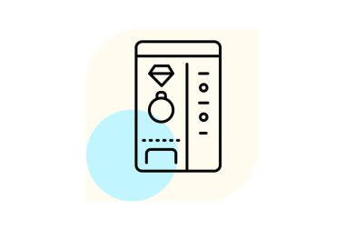 Mücevher dağıtıcısı, vektör, piksel mükemmel, illüstratör dosyası