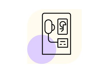 Kulaklık dağıtıcısı, vektör, piksel mükemmel, illüstratör dosyası