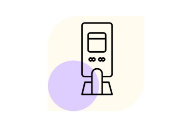 Metro Bilet Satış, vektör, piksel mükemmel, illüstratör dosyası