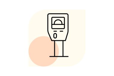 Otopark Biletleri Otomat Otomatı, vektör, piksel mükemmel, illüstratör dosyası