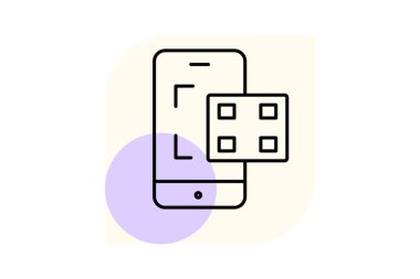 Qr Ödeme Tarayıcı, vektör, piksel mükemmel, illüstratör dosyası