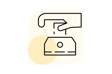 Nakit ödeme yuvası, vektör, piksel mükemmel, illüstratör dosyası